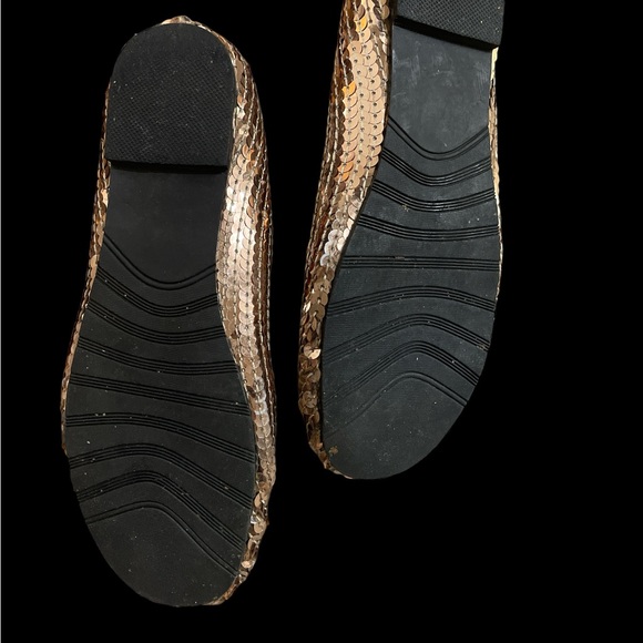 Coconuts by Matisse gold sequin Mary Jane flats 7 90’s unique - Picture 6 of 6